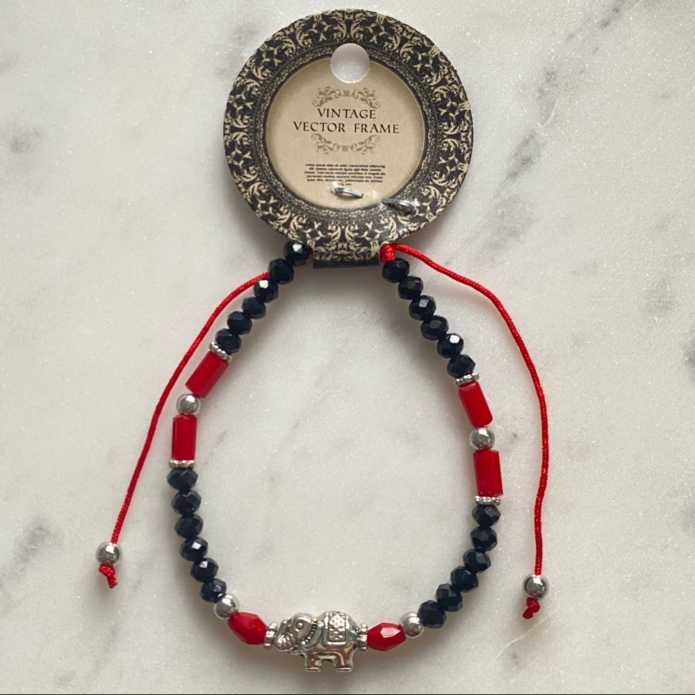 Set of 4 Bracelets 📿 Buddha, Lucky Cat in Orange, Elephant, Evil Eye 🧿 - Picture 5 of 5